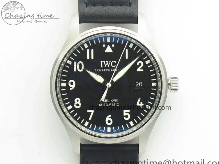 MIROTIME 0719 SoftTouch Mark XVIII Le Petit Prince IW327001 SS MKS 1:1 Best Edition Black Dial On Leather Strap MIYOTA9015 V 7216